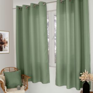 Rideau Uni &Agrave; Oeillets - Neuf