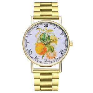 Montre-Bracelet A Quartz Zhoulianfa A La Mode Avec Chiffres Romains Et Bracelet En Acier Pour Hommes Et Femmes - Neuf