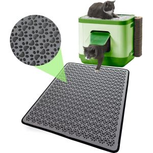Shiliu-Bazerga Tapis Litière Chat Pour Bac À Litière Chat Et Maison De Toilette Chat Xxl, 60-74 Cm, Imperméable Non Toxique, Double[ - Neuf