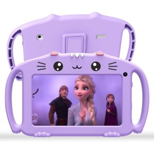 ChenQuanSarl-Tablette Educative Enfant 7 Pouces Android Tablette Enfants Avec Wifi 6 Bluetooth Quad Core 2 Go Ram 32 Go Rom Tablet Bebe Avec Contrôle Parental Jeux Éducatifs Étui Antichoc Youtube (Vi - Neuf