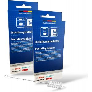 JGD-Lot de 6 tablettes d&eacute;tartrantes pour machine &agrave; caf&eacute; Siemens Bosch 00311974 311974 TCZ8002 EQ Serie 2 x 3 brosses de nettoyage - Neuf