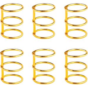 Anneaux De Livre 3-Ring Anneaux Reliures &iquest;&iquest; Feuilles En M&iquest;&iquest;Tal 25mm Classeur &iquest;&iquest; Anneaux M&iquest;&iquest;Talliques Pour Carte D'&iquest;&iquest;Tude Album Photo Scrapbook Feuilles 6 Pi&iquest;&iquest;Ces Or - Neuf