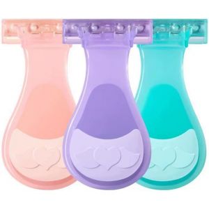 ERYI-Rasoir Femme Intimate Rasoir Maillot Rasoir De Surete Femme Pour Un Rasage Simple Et Efficace, 3Pcs Recharge Rasoirs Pour Femmes Pour Raser Toutes Les Zones Du Corps,Poignée Ronde - Rose Violet - Neuf