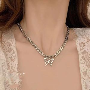 Kal-Collier Ras De Cou Papillon Boho Collier Pendentif Papillon Argent Collier Chaîne Figaro Collier Punk Collier Ras De Cou Bijoux Pour Femmes Et Filles Cadeaux - Neuf