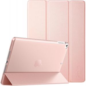KALANKA-Coque Compatible iPad 9,7 Pouces iPad 6&egrave;me/5&egrave;me/iPad Air 1/2, Ultra Fin &Eacute;tui de Protection Translucide Mat avec Fonction r&eacute;veil/Sommeil Automatique,Rose - Neuf