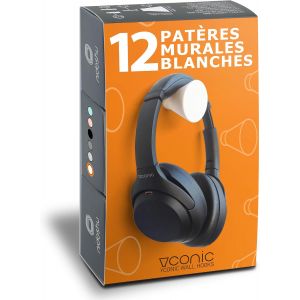 Patere Porte Manteau Mural Blanc - Pat&egrave;re Murale Deco Crochets Porte-Manteau Mural Design Chambre Moderne - Portemanteaux pour Entr&eacute;e Original Salle de Bain (Lot de 12 pat&egrave;res, blanc) - Neuf