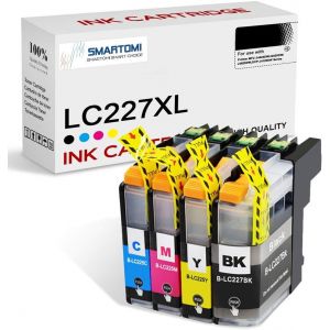 Multipack de 4 Cartouches d'encre compatibles avec Les mod&egrave;les Brother LC227XL LC225XL pour imprimantes Brother DCP-J4120DW MFC-J4420DW MFC-J4620DW MFC-J4625DW - Neuf