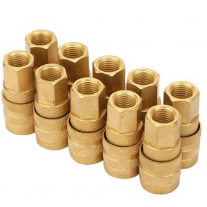Raccord rapide pour tuyau d'air, 10 pieces, 1/4 FPT, style M - Neuf