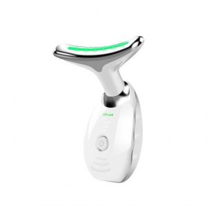 Appareil De Massage Du Visage Et Du Cou, Anti-Rides, Réducteur De Double Menton Pour Femmes, Avec Lumière Led Chauffante, Ems Lifting Pour Éclaircir Les Rides Du Cou (45 °C) - Neuf