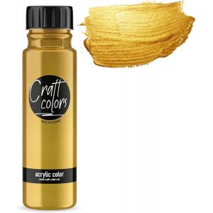 Peinture Acrylique Dorée De Qualité Supérieure-250 Ml-Fabriquée En Allemagne-Pigments Fins De Qualité Supérieure-Peinture Or Créative Avec Un Fort Pouvoir Couvrant- Séchage Rapide - Neuf