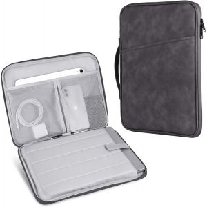 13 14 Pouce Housse Pour Laptop Cuir Pochette Case For Macbook Air 13 M1 M2/Macbook Pro 14 Compatible Avec Asus Vivobook 14/Hp Pavilion X360/Dell Hp Asus Acer Huawei Matebook 14'' Pc,Gris - Neuf