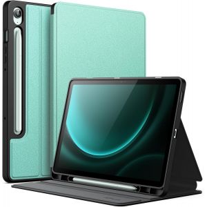 Coque Pour Samsung Galaxy Tab S10 Lite / S10 Fe / S9 Fe 10,9 Pouces Avec S Pen Porte-Stylet, Fine Folio Support Protecteur Tablette Housse &Eacute;tui, Multi-Angle Affichage (Vert) - Neuf