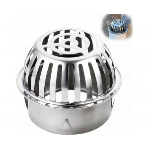 Cr&eacute;pine de goutti&egrave;re en acier inoxydable et filtre de descente pluviale - Neuf