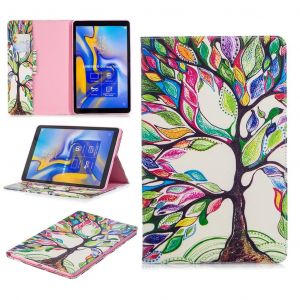Samsung Galaxy Tab A 10.5 (2018) Coque, Saturcase Beau Motif Pu Cuir Flip Portefeuille Support Porte-Carte Protecteur Coque Housse Étui Pour Samsung Galaxy Tab A 10.5 (2018) Sm-T590 T595 (Bfp-1) - Neuf