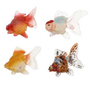 Mini poisson rouge flottant, jouet &eacute;ducatif, ?il de dragon cinq couleurs, 4 pi&egrave;ces - Neuf