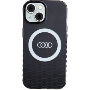 Audi Iml Big Logo Case Cover Pour Iphone 15/14 / 13 6.1" Noir Hardcase Au-Imlmip15-Q5/D2-Bk - Neuf