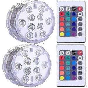 Lampe LED submersible, lampe LED étanche pour spa avec 2 télécommandes-green - Neuf