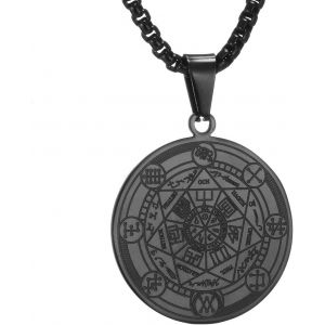 Kal-Collier Talisman De Médaille Sceau Des 7 Archanges Pour Homme Femme Talisman Pentagramme De Salomon Amulette De Protection MagiqueU2026 - Neuf