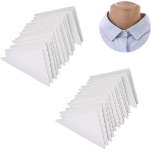 Trahoo-80 Pcs De Support De Col De Chemise, Baleine Chemise Collier Anti-Déformation Accessoires Chemise Homme, Autocollant De Soutien Pour Col De Chemise En Pvc Pour Hommes - Neuf