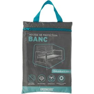 Ulteronixshop-Housses Pour Salons De Jardin - Housse De Protection Banc De Jardin 2 Places - Dimensions : 134 X 68 X 63/89cm - Imperm&eacute;able Et R&eacute;sistante Aux Uv (Rev&ecirc;tement 210d) - Coloris : Gris - Neuf