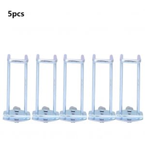 Lot de 5 crochets de suspension en acier zingue pour rangement d'atelier, pour cables et fils, 3 a 5 kg, 150 x 60 x 6 mm - Neuf