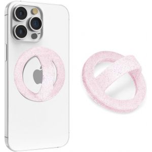 Anneau De Support Pour T&eacute;l&eacute;phone Magn&eacute;tique En Silicone Liquide Doux Antid&eacute;rapant Et Antichute Rotation &Agrave; 360&deg; Amovible Pour Compatible Avec T&eacute;l&eacute;phones Magn&eacute;tiques(Poudre Starlight)[Z1494] - Neuf