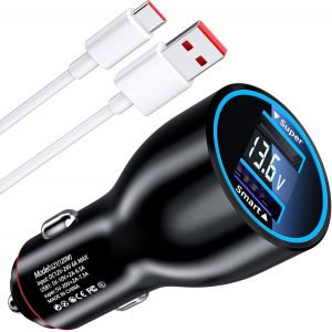 120W Chargeur Voiture Rapide Pour Redmi Note 12 Pro+ 13 Pro 11 11S 12C,Chargeur Turbo Allume Cigare Usb Avec C&acirc;ble Usb C Charge Turbo Pour Xiaomi14 Ultra 13Pro 12T Pro Poco X5 Pro X6 Pro F4 Gt F5 Pr - Neuf