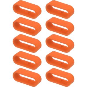 Kal-10pcs Boucles De Bracelet De Montre En Silicone Anneaux De Fixation De Remplacement En Silicone Support De Montre Pour Bracelet De Montre De 18mm De Largeur, Orange - Neuf