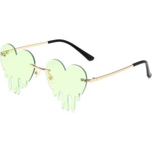 Lunettes De Soleil Vintage En Métal Sans Monture Pour Femme Et Homme - Neuf
