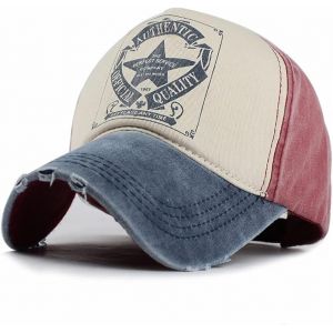 Vintage Washed Denim Casquette De Baseball, Tendance Trucker Hat, Pentagramme Motif En Étoile, Unisexe Coton Extérieure Chapeau De Soleil - Bleu - Neuf