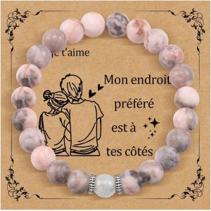 Kalanka-Cadeau Pour Femme Bracelet Pierres Naturelles Femme Original Cadeau Ado Fille Cadeaux Noel Femme Cadeau Anniversaire Bracelet Cadeau Pour Mamie Maman S?ur Amie Future Maman - Neuf