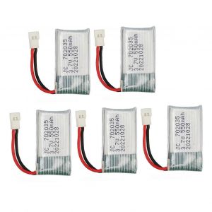 5pcs 3.7v 550mah Télécommande Uav Batterie Accessoires Pour Hubsan X4 H107 H107l H107d Mjxrc F47 Dfd F180 Rc Drone-Générique - Neuf