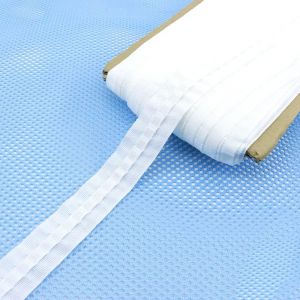 Kal-Ruban Pliss&eacute; Universel Blanc - Largeur : 25 Mm X 30 M - Polyester - Ruban Fronceur - Pour Rideau - Pour Rideau - Pour Crochet - Neuf