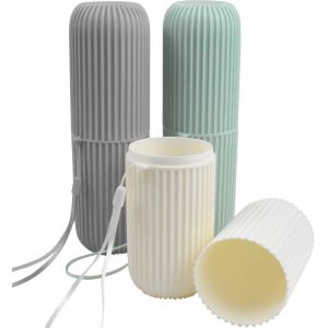 Senior-3 Pi&egrave;ces A Dent Tasses De Voyage, &Agrave; Dents &Eacute;tuis &Eacute;tui Portatif De Voyage Portable Plastique &Agrave; Dents Dentifrice Support &Eacute;tui Bo&icirc;te De Rangement Pour Une Utilisation De Voyage[L898] - Neuf