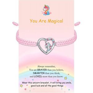 Kalanka-Bracelet Cordon Filigrane Argent 925 Infini Amour Coeur Arbre De Vie Bracelet Pour Fille Femme Ado Réglable, Anniversaire Journée Enfants Bijoux - Neuf