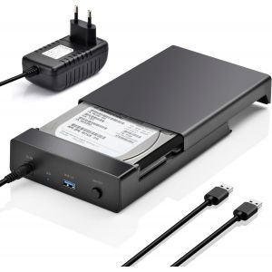 Station d'accueil pour disque dur USB 3.0 SATA HDD pour disque dur SATA 2,5"" et 3,5"" SATA HDD/SSD, adaptateur de disque dur 5 Gbps prend en charge UASP - Neuf