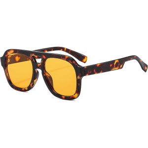 Lunette De Soleil Pilote Pour Homme Femme Lunettes Carrées Rétro Vintage Années 70 Lunettes Pilote Vintage Classique Uv400, 50mm - Neuf