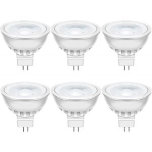 Kal-Ampoule Led 12v Gu5.3 Spot Lampe, Mr16 5w Equivalent À 50w Lampe Halogène, Blanc Chaud 2700k, 560lm, 38° Angle De Faisceaux, Aluminium, Ampoules Led Spot Non Dimmable, Lot De 6 - Neuf
