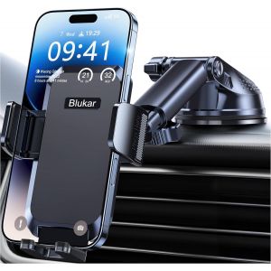 Subzonal-Support T&eacute;l&eacute;phone Voiture, Porte T&eacute;l&eacute;phone Voiture Ventouse Universel R&eacute;glable, Rotation 360&deg;& Ventouse Am&eacute;lior&eacute;e & Un Bouton De Lib&eacute;ration Pour Smartphone/Gps 4,0-7,0 Pouces - Noir - Neuf