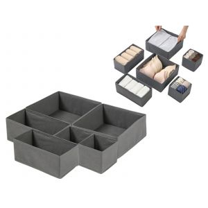 Ensemble de 6 organisateurs de tiroir pliables pour v&ecirc;tements, id&eacute;al pour le rangement - Neuf
