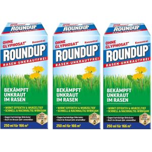 X3 Désherbants Sélectif Concentré - Herbicide Pelouse Jardin Mauvaise Herbe Gazon -Plante Trèfle Marguerite Pissenlit Plantain -Résultats Rapide - Effet Doux - 750ml - - Neuf