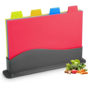 Ensemble De 4 Planche A Decouper Plastique ¿ Planche A Decouper ¿ Planche À Découper ¿ Compatible Lave-Vaisselle Et Sans Bpa ¿ Plastique Réversible ¿ 30×23,5 Cm¿4 Couleurs¿ - Neuf