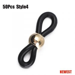 Retenue De Lunettes Coordonnante R&eacute;glable, Connecteurs D'extr&eacute;mit&eacute; De Lunettes, Sangle D'anneau De Lunettes En Caoutchouc, Accessoires De Lunettes, 50 Pi&egrave;ces-50pcs Style4- - Neuf