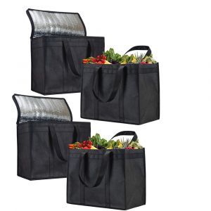 Lot De 4 Sacs Isothermes R&eacute;utilisables Pour Le Stockage Des Aliments, Grande Capacit&eacute;, Id&eacute;aux Pour Les Pique-Niques. - Neuf