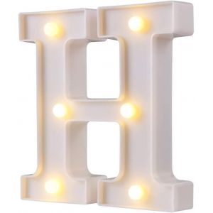26 Lettres Lumineuses, Tr&egrave;s Appropri&eacute; Pour Les Lumi&egrave;res Lumineuses De D&eacute;coration De Maison De Mariage Et De F&ecirc;te D'anniversaire (Blanc, H) - Neuf