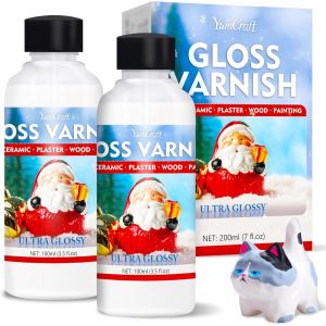 Mevronisshop-200ml Vernis Argile Autodurcissante Transparent Brillant (Vernis Argile) | Gla&ccedil;ure Imperm&eacute;able R&eacute;sistant Aux Fissures & Rayures | Compatible Avec Acrylique, Poterie, C&eacute;ramique, Bois & Pl - Neuf