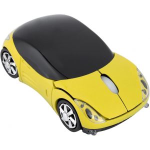 Souris Sans Fil,Jeu USB Ergonomique Forme Voiture 2,4G 1600DPI Ordinateur Portable PC Sport Optique Récepteur Cadeaux Gamer Mause Bureau Verticale Rétroéclairée Design San Fil Technologie Mini - Neuf
