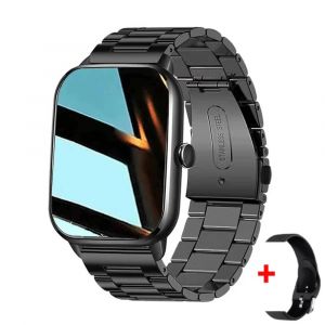 Nouvelle Montre Intelligente H9 Pro Max 2.01 Pouces Hd Affichage Bluetooth Appel Message Alerte Mode Sport Smartwatch Pour Hommes Femmes.Black Steel Strip. - Neuf
