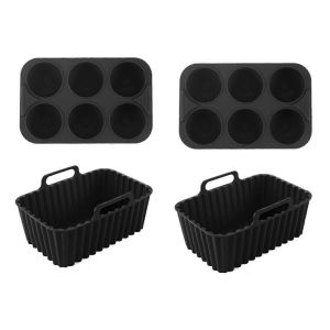 Ensemble De Plaques De Cuisson En Silicone,Moule Rectangulaire Multi-Usages B - Neuf