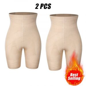 Short De Contr&ocirc;le Du Ventre Pour Hommes,Taille Haute,Amincissant,Ventre Plat,Modelant Le Corps,Sous-V&ecirc;tements Des Jambes,Slip De Compression,Boxer 3xl.2 Pcs Nude.L - Neuf